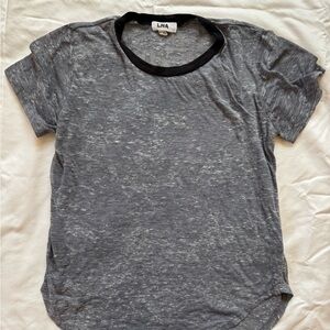 LNA Heather Gray Top with Black Accents